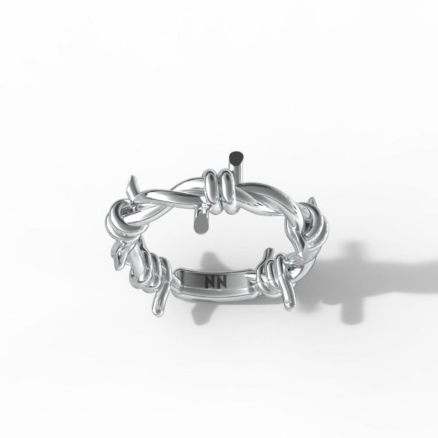 Barbed Wire Design Pearl Sterling Silver Hammered Ring By Spero London |  notonthehighstreet.com